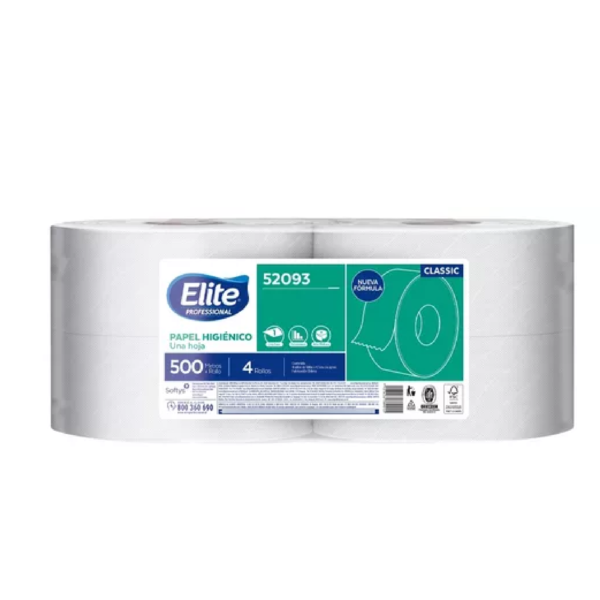 Higiénico Jumbo Elite 4 x 500 mt 1hj (SKU 10010192)