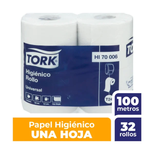 P.Higiénico  Tork 1 hj , 32 rollos x 100 mt (SKU 10010887)