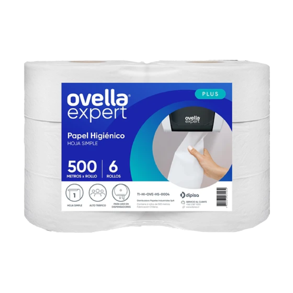 HIGIENICO JUMBO OVELLA 6X500MTS (SKU 100703500)